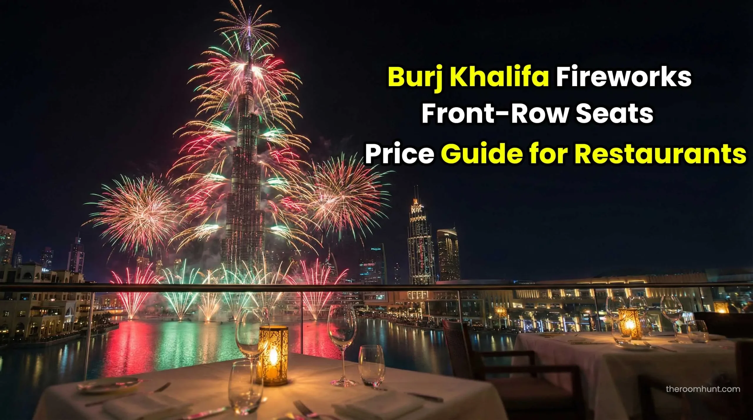 Burj Khalifa Fireworks Front-Row Seats Price Guide for Restaurants.