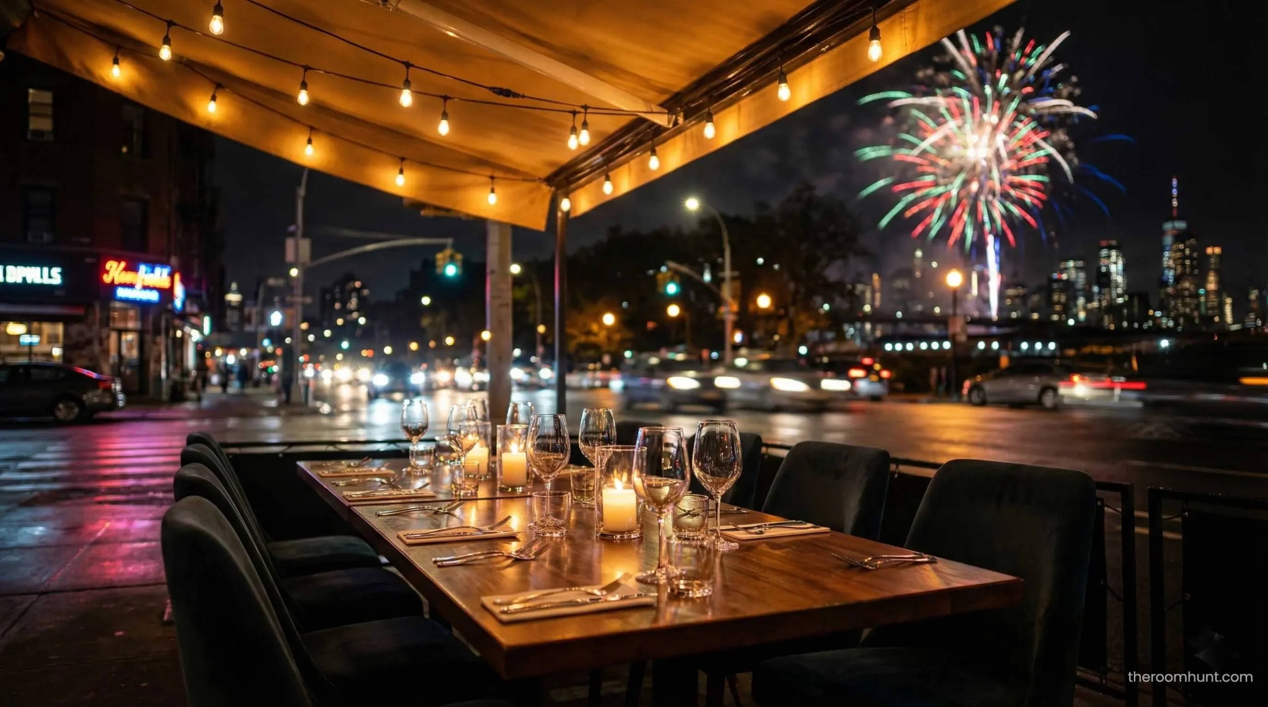 Elegant wine glasses on a licensed restaurant table in Dubai, illustrating legal alcohol consumption zones versus public areas.
