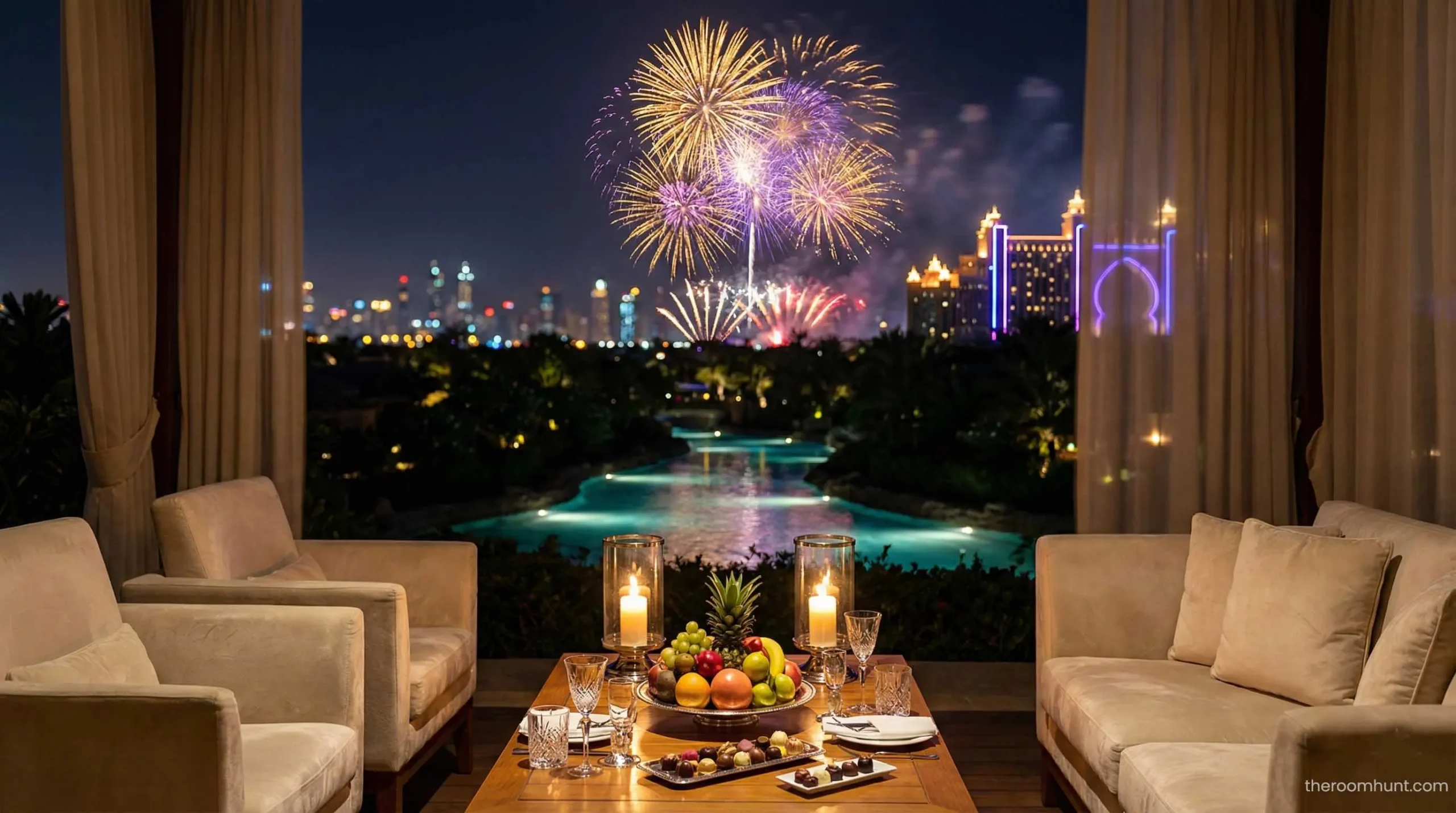 Private luxury cabana rental at Atlantis Aquaventure waterpark with premium amenities.