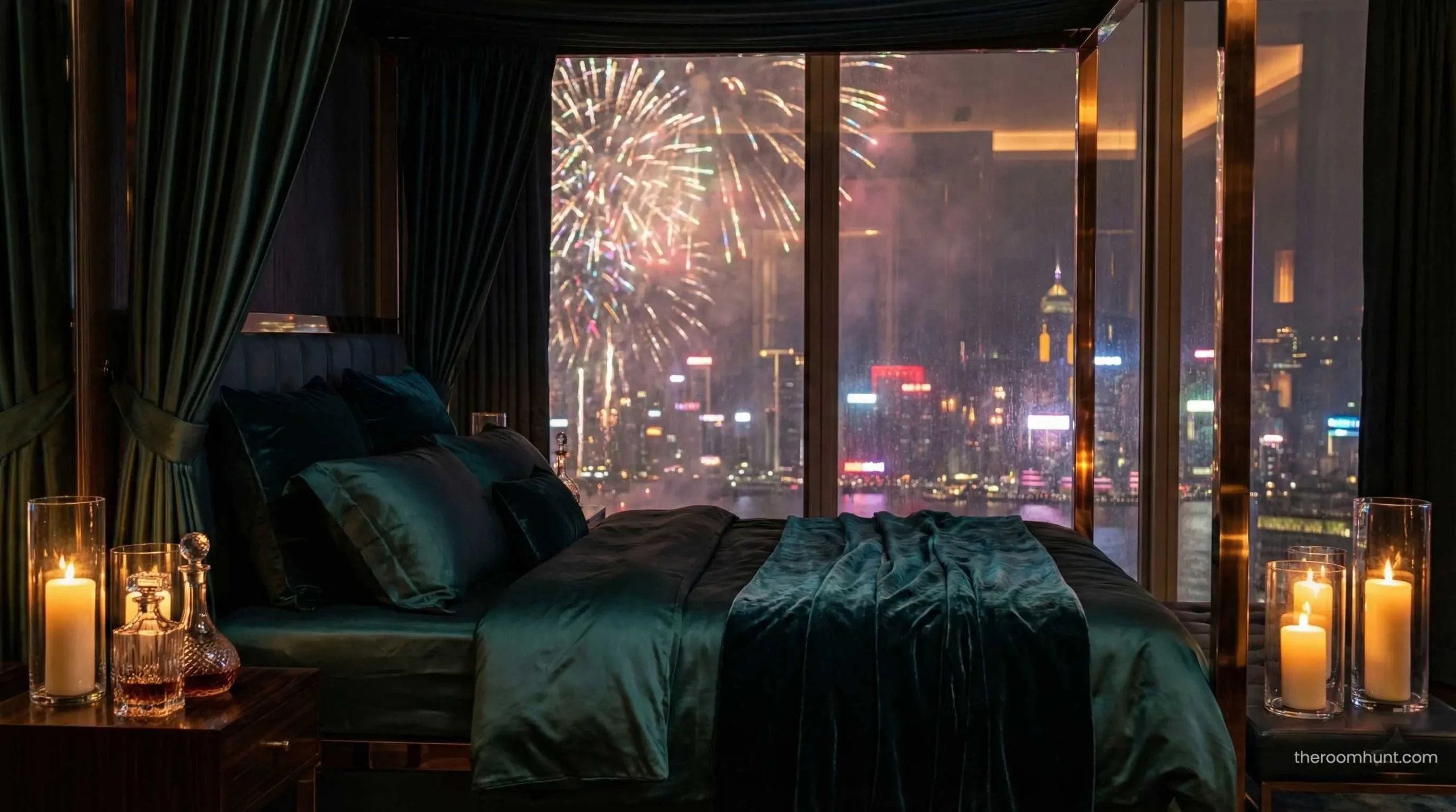 The famous rotating master bed inside the Royal Suite at the Burj Al Arab in Dubai.